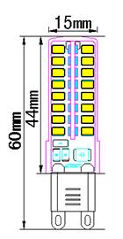G9-2835B-64LED AC110V/220V G9 SMD LED Mais Birne