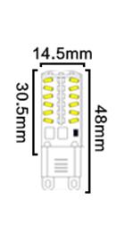 G9-3014-66LED AC220V G9 SMD LED Mais Birne