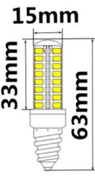 E12-2835BD-64LEDAC110V/220V E12 SMD LED Mais Birne